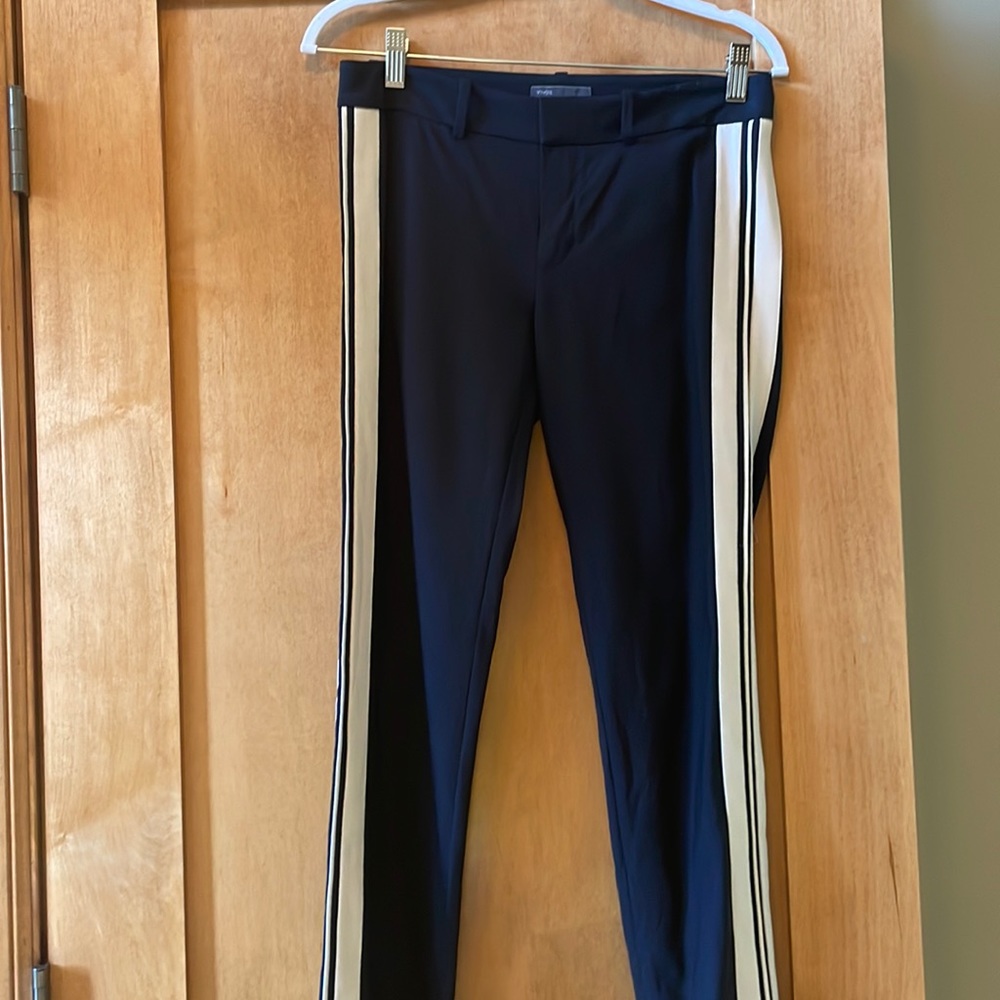 Vince navy and cream dress skinny pant